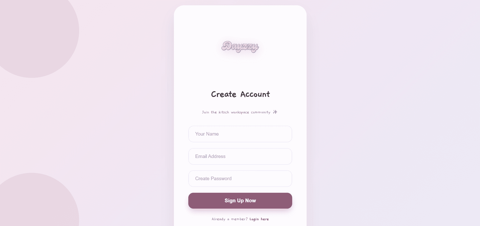 Dazzy: Sign in preview